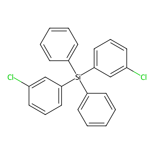 Bis(3-chlorophenyl)(diphenyl)silane structure
