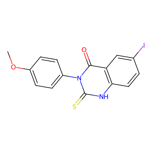 6-iodo-2-mercapto-3-(4-methoxyphenyl)quinazolin-4(3H)-one structure