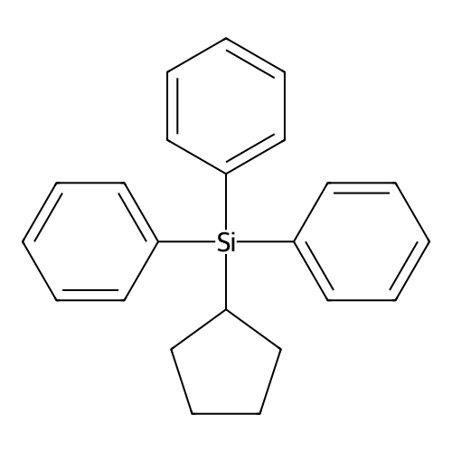 Cyclopentyltriphenylsilane structure