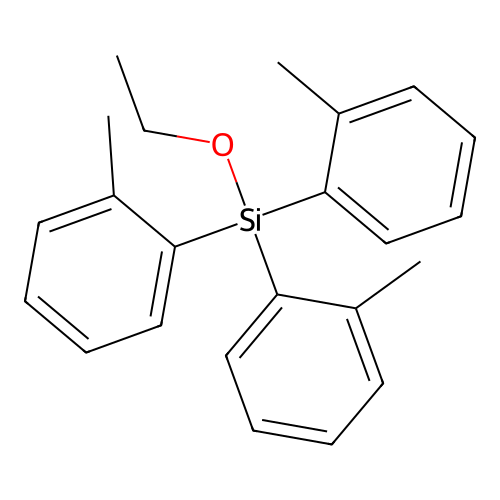 (Ethoxy)[tri(O-tolyl)]silane structure