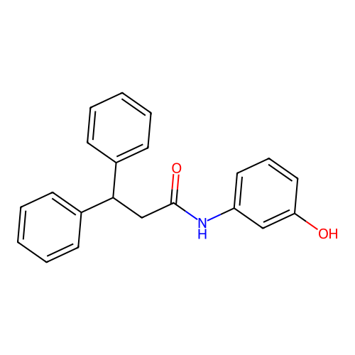 N-(3-羟基苯基)-3,3-二苯基丙酰胺 structure