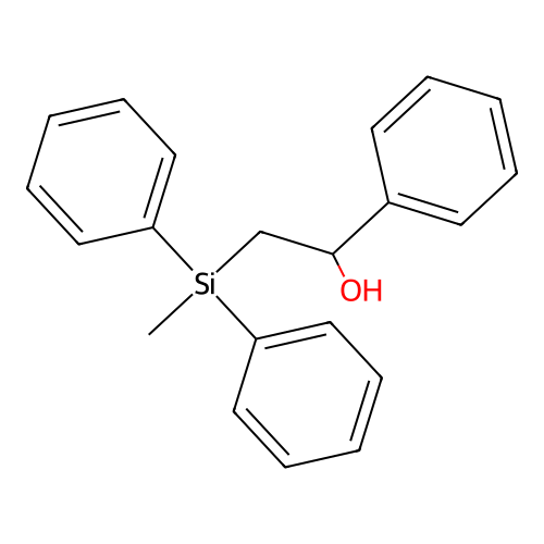 Diphenyl(2-hydroxy-2-phenylethyl)methylsilane structure