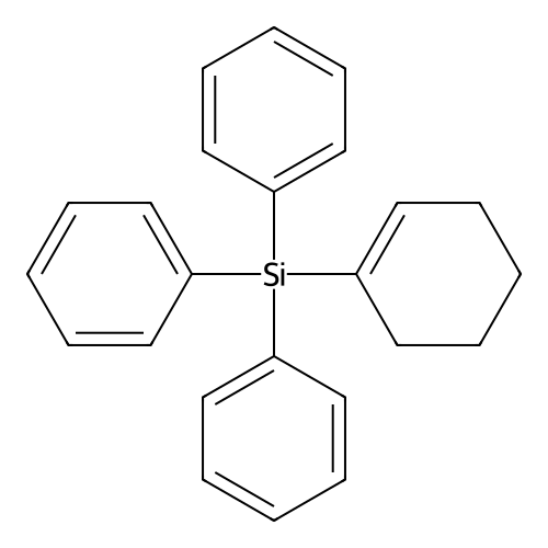 (1-Cyclohexenyl)triphenylsilane structure