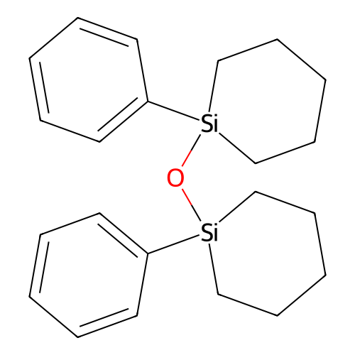 1,1'-Oxybis(1-phenylsilacyclohexane) structure