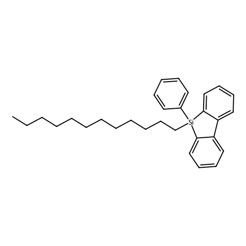 9-Dodecyl-9-phenyl-9H-9-silafluorene structure