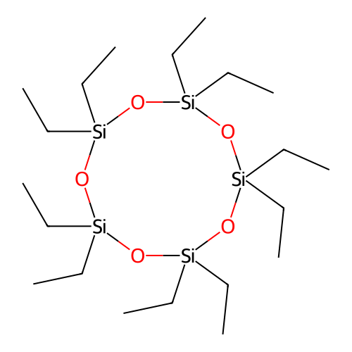 Cyclopentasiloxane, decaethyl- structure