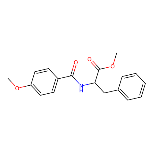 l-Phenylalanine, N-(p-anisoyl)-, methyl ester structure