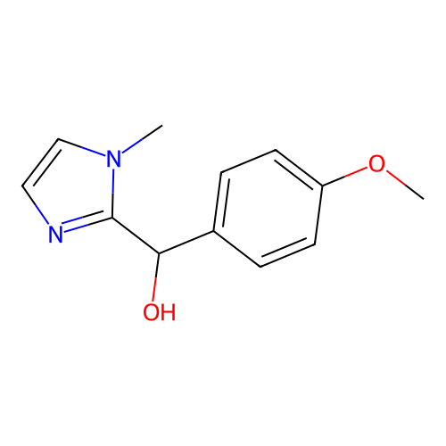 (4-methoxyphenyl)(1-methyl-1H-imidazol-2-yl)methanol structure