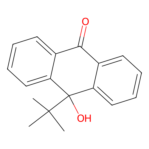 10-tert-butyl-10-hydroxy-9(10H)-anthracenone structure