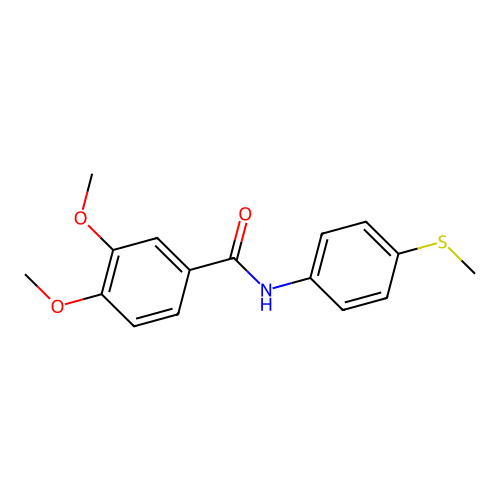 3,4-dimethoxy-N-(4-(methylthio)phenyl)benzamide structure