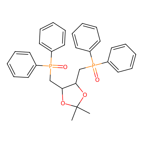 4,5-Bis(diphenylphosphinylmethyl)-2,2-dimethyl-1,3-dioxolane structure
