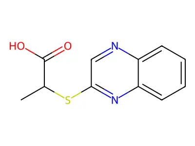 2-(2-Quinoxalinylsulfanyl)propanoic acid structure