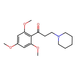 Propiophenone, 3-piperidino-2',4',6'-trimethoxy- structure