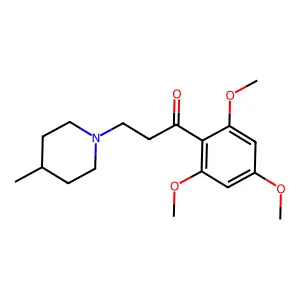 Propiophenone, 3-(4-methylpiperidino)-2',4',6'-trimethoxy- structure