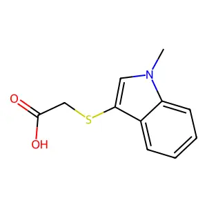 [(1-methyl-1H-indol-3-yl)thio]acetic acid structure