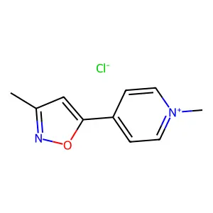 Pyridinium, 1-methyl-4-(3-methyl-5-isoxazolyl)-, chloride (1:1) structure