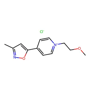 Pyridinium, 1-(2-methoxyethyl)-4-(3-methyl-5-isoxazolyl)-, chloride structure