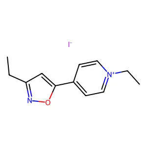 3-Ethyl-5-(1-ethylpyridin-4(1H)-ylidene)-5H-1,2-oxazol-1-ium iodide structure