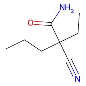 2-Cyano-2-ethylpentanamide structure
