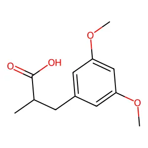 (2R)-3-(3,5-dimethoxyphenyl)-2-methylpropanoic acid structure