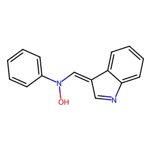 (NZ)-N-[(1H-indol-3-yl)methylidene]-N-oxidoanilinium structure