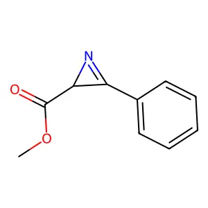2H-Azirine-2-carboxylic acid, 3-phenyl-, methyl ester structure