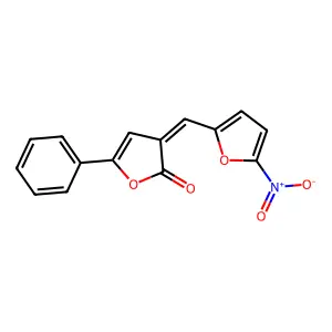 3-[(5-Nitro-2-furanyl)methylene]-5-phenyl-2(3H)-furanone structure