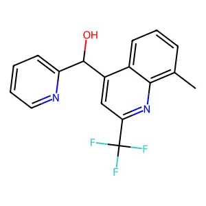 a-(2-Pyridyl)-8-methyl-2-trifluoromethyl-4-quinolinemethanol structure