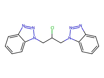 1-[3-(1H-1,2,3-Benzotriazol-1-yl)-2-chloropropyl]-1H-1,2,3-benzotriazole structure
