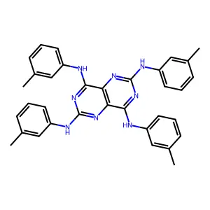 2,4,6,8-Tetrakis(m-toluidino)pyrimido[5,4-d]pyrimidine structure