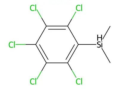 Dimethyl(pentachlorophenyl)silane structure