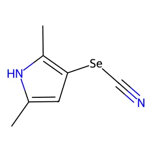 Selenocyanic acid, 2,5-dimethyl-1H-pyrrol-3-yl ester structure