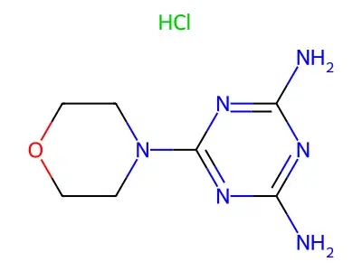 2,4-Diamino-6-morpholino-s-triazine hydrochloride structure