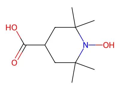 1-Hydroxy-2,2,6,6-tetramethylpiperidine-4-carboxylic acid structure