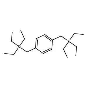 Triethyl-[[4-(triethylsilylmethyl)phenyl]methyl]silane structure