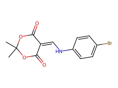 5-[(4-Bromophenylamino)methylene]-2,2-dimethyl-1,3-dioxane-4,6-dione structure