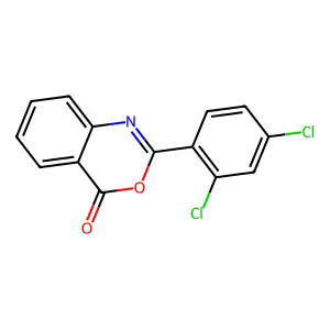 2-(2,4-dichlorophenyl)-4H-3,1-benzoxazin-4-one structure