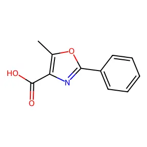 5-Methyl-2-phenyl-1,3-oxazole-4-carboxylic acid structure