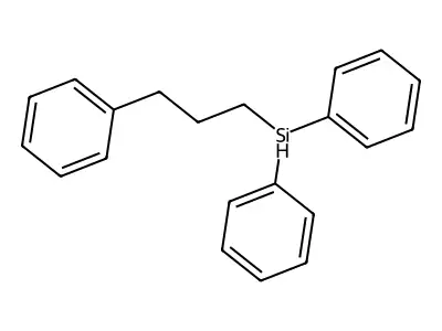 Diphenyl(3-phenylpropyl)silane structure