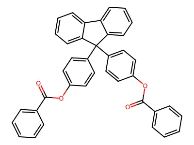4-{9-[4-(Benzoyloxy)phenyl]-9H-fluoren-9-YL}phenyl benzoate structure