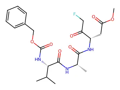 Benzyloxycarbonyl-Val-Ala-Asp(OMe)-fluoromethylketone structure