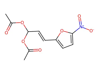 2-(3,3-Diacetoxy-2-propenyl)-5-nitrofuran structure