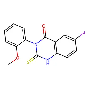6-iodo-2-mercapto-3-(2-methoxyphenyl)quinazolin-4(3H)-one structure