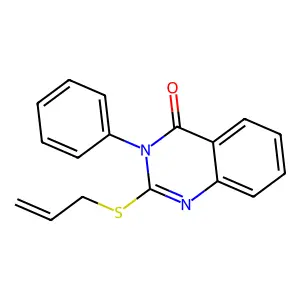 2-Allylsulfanyl-3-phenyl-3H-quinazolin-4-one structure