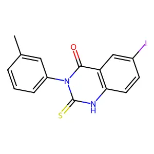 6-Iodo-2-thioxo-3-(m-tolyl)-2,3-dihydroquinazolin-4(1H)-one structure