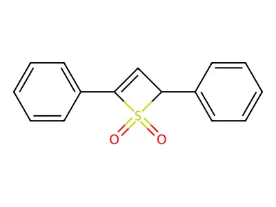 2,4-diphenyl-2H-thiete 1,1-dioxide structure