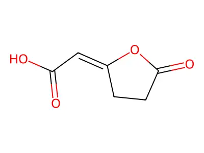 2-(5-氧代四氢呋喃-2-亚基)乙酸 structure