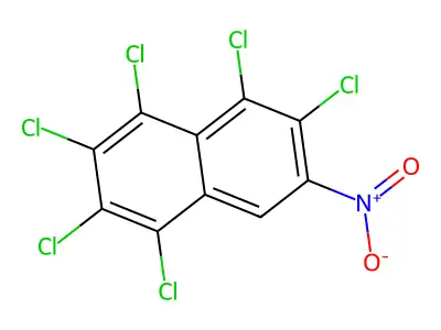 1,2,3,4,5,6-Hexachloro-7-nitronaphthalene structure