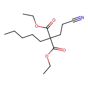 Malonic acid, 2-cyanoethyl-, pentyl-, diethyl ester structure