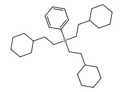 Phenyltris(2-cyclohexylethyl)silane structure